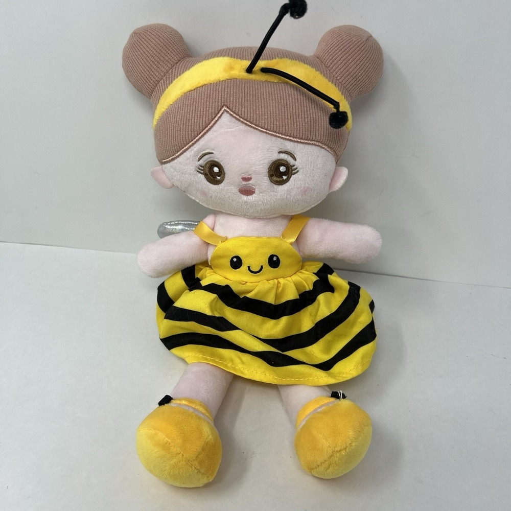 Baby Toy Bee Girl Doll Plush Cute Stuffed Toy Soft‎ Body Cuddly Embroidered 12"